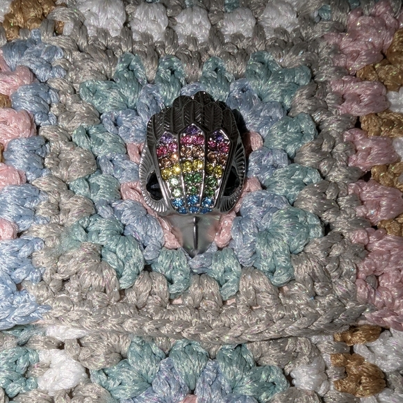 Kurt Geiger EUC Multicolor Pastel Crochet Shoulder Bag - Picture 5 of 11